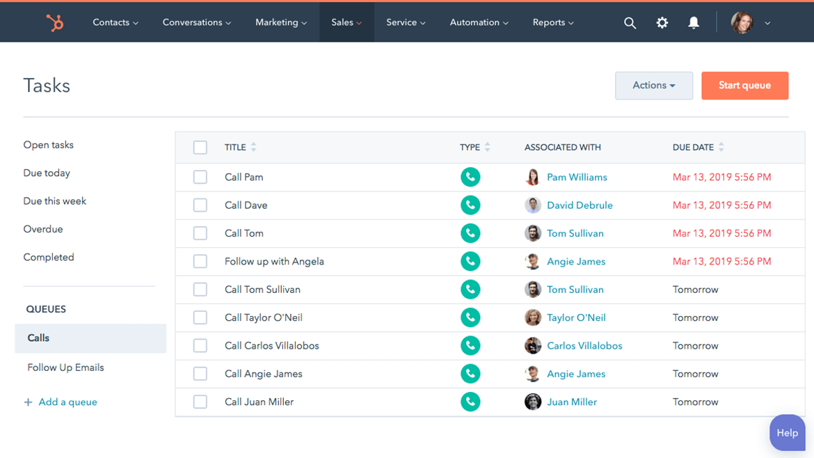 HubSpot call center software
